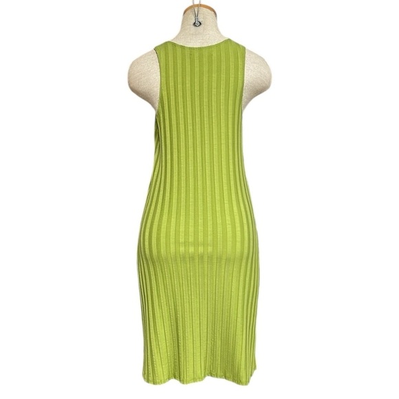 REFORMATION Dress Mel Bodycon Ribbed Knit Sleeveless Mini Size Large USA - Picture 3 of 13